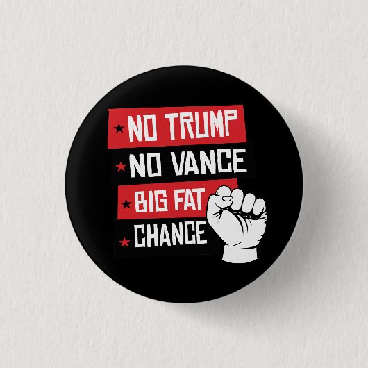 Geen Trump, geen grote kans Ronde Button 3,2 Cm (Voorkant)