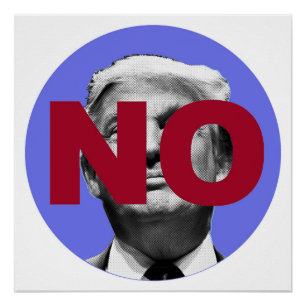 Geen Trump (paars en rood) Perfect Poster