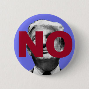 Geen Trump (Paars en rood) Ronde Button 5,7 Cm