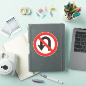 Geen U-Draaiteken Sticker (iPad Cover)