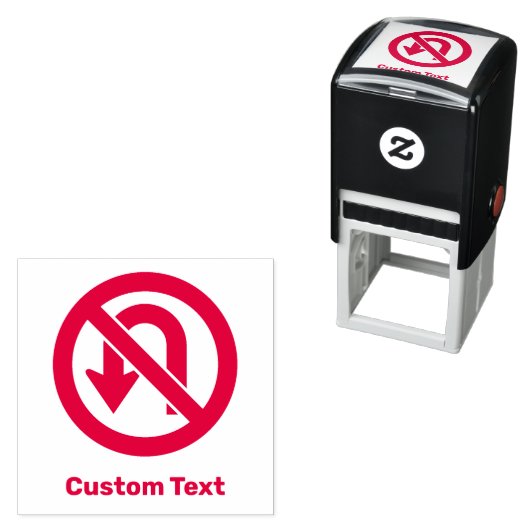 Geen U-Draaiteken Zelfinktende Stempel (In situ)