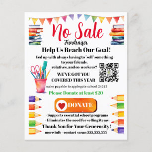 Geen UITVERKOOP fundraiser school evenement Flyer