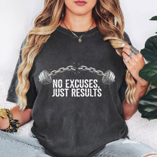 Geen Uitvluchten Alleen Resultaten Sportzaal Keten T-shirt