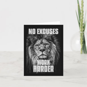 Geen Uitvluchten Harder Werken Bodybuilding Gym Mo Kaart