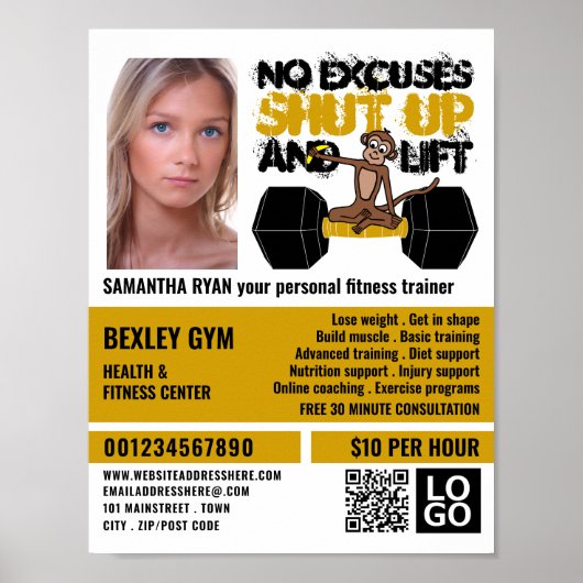 Geen Uitzonderingen op aap, persoonlijke trainer,  Poster (Voorkant)