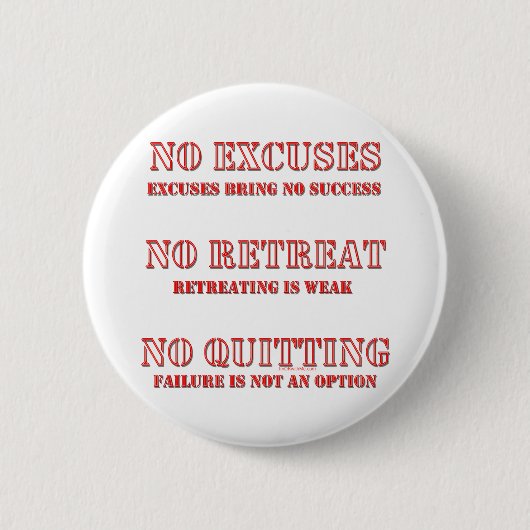 Geen uitzonderingen. ronde button 5,7 cm (Voorkant)