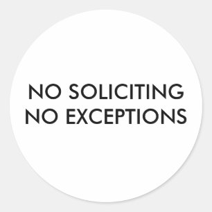 GEEN UITZONDERINGEN RONDE STICKER