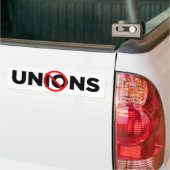Geen Unies Bumpersticker (Op Truck)