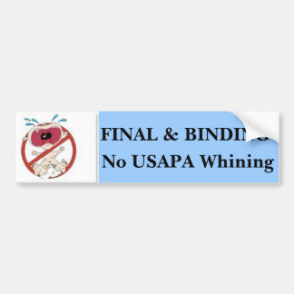 Geen USAPA Whining #2 Bumpersticker