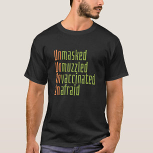 geen vaccin zonder gemaskeerd ongemuild ungevaccin t-shirt