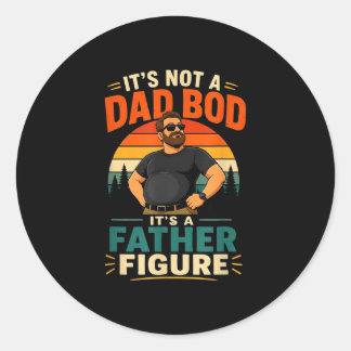 Geen vaderfiguur maar een vaderfiguur leuk vader c ronde sticker