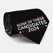 Geen van deze kandidaten 2024 grappige sarcastisch stropdas (Opgerold)