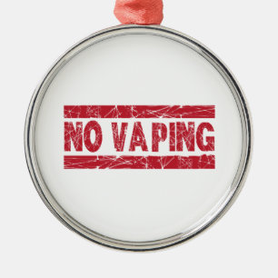 Geen Vaping Red Ink Stamp Metalen Ornament