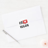 Geen veganist ronde sticker (Envelop)