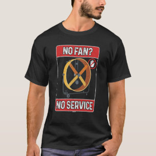 Geen ventilator voor associaties die in de warmtew t-shirt