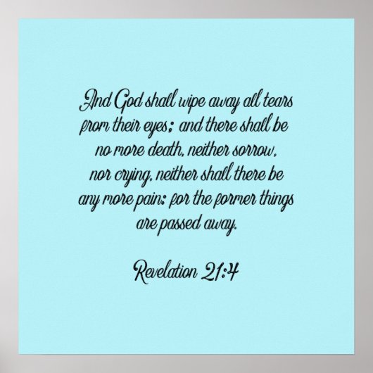 Geen verbijstering meer pijn Christelijke scripts Poster (Voorkant)