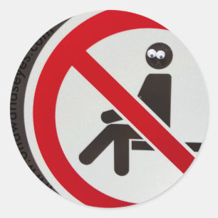 Geen vergadering toegestaan ronde sticker