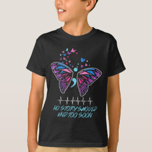Geen verhaal moet zo snel eindigen ontwerp t-shirt