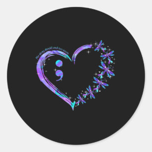 Geen verhaal zou te snel moeten eindigen op zelfmo ronde sticker
