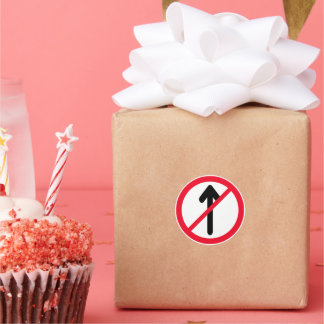 Geen verkeersbord bij binnenkomst | Klassieke rond Ronde Sticker