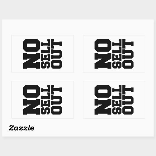 GEEN VERKOPEN RECHTHOEKIGE STICKER (Vel)