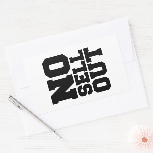 GEEN VERKOPEN RECHTHOEKIGE STICKER (Envelop)