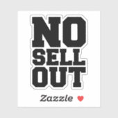 GEEN VERKOPEN STICKER (Vel)