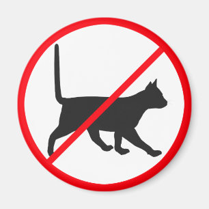 Geen vermelding voor katten! magneet