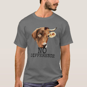 Geen verschil Pro Vegan Vegetarian Dierenvriend Ve T-shirt