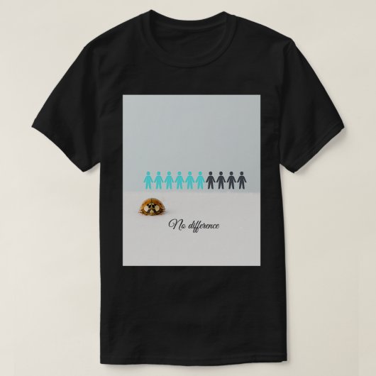 Geen verschil t-shirt (Design voorkant)