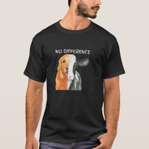 Geen verschil Vegetarisch citaat Grappige Herbivoo T-shirt