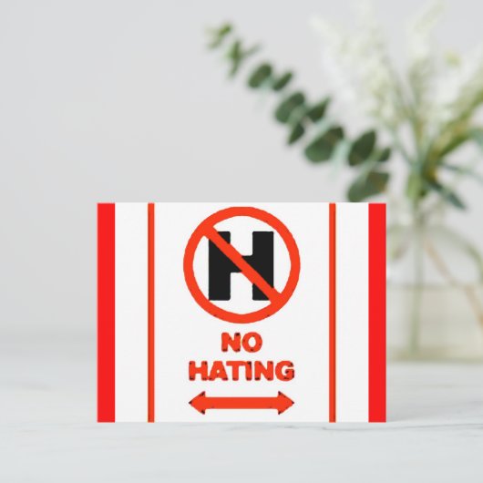 GEEN VERWARMING BRIEFKAART (Staand voorkant)