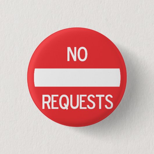 GEEN VERZOEK OM Button #2 (Voorkant)
