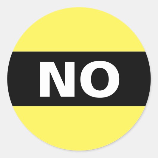 Geen vet, eenvoudig zwart en wit ronde sticker (Voorkant)