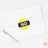 Geen vet, eenvoudig zwart en wit ronde sticker (Envelop)