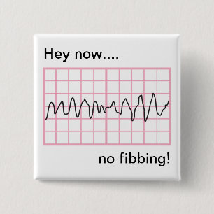 Geen vibvib Humoureuze cardiologie Vierkante Button 5,1 Cm