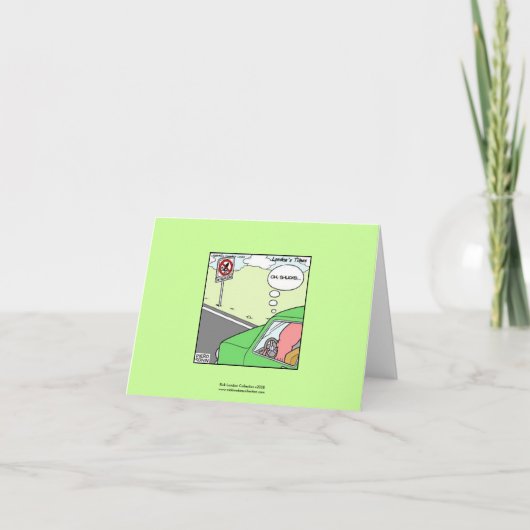Geen vierkant Zone Hilarious Cartoon Note Kaart (Voorkant)