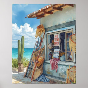 Geen vis vandaag bonaire poster