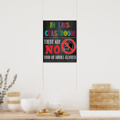 Geen voedsel of Drinken toegestaan Poster op schoo (Keuken)
