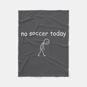 Geen voetbal vandaag, grappig verdrietig speleront fleece deken