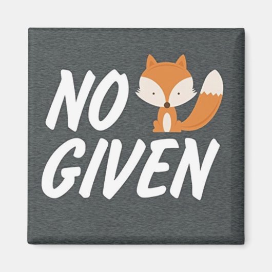 Geen vos gegeven magneet (Voorkant)