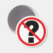 Geen vragen magneet (Voorkant / Achterkant)