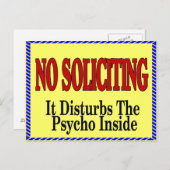 Geen vragen, Psycho Inside Briefkaart (Voorkant / Achterkant)