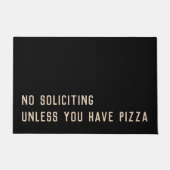 Geen vragen tenzij je pizza grappig hebt deurmat (Voorkant)