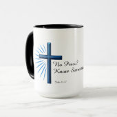 Geen vrede. Weet overgave Christelijk Mok (Voorkant links)