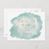 Geen Vrees in het Briefkaart van de Liefde (Voorkant / Achterkant)