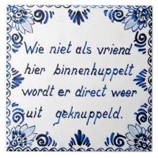 Geen vriend? Weer eruit geschopt. Tegeltje