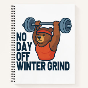 Geen vrije dag winter ploeteren notitieboek