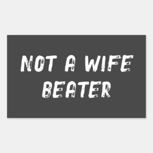 Geen vrouw Beater Rechthoekige Sticker