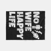 Geen vrouw gelukkig leven echtgenotes bruid bruide fleece deken (Voorkant (Horizontaal))